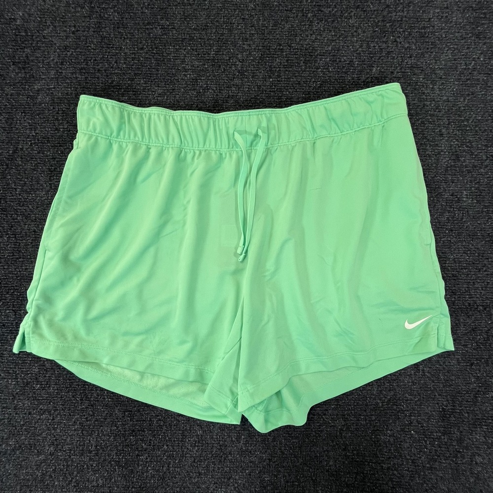 Nike Dri-FIT Shorts Womens Large Green Training Athletic Lightweight DA0319-342
